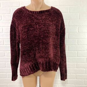 Philosophy Maroon Chenille Sweater